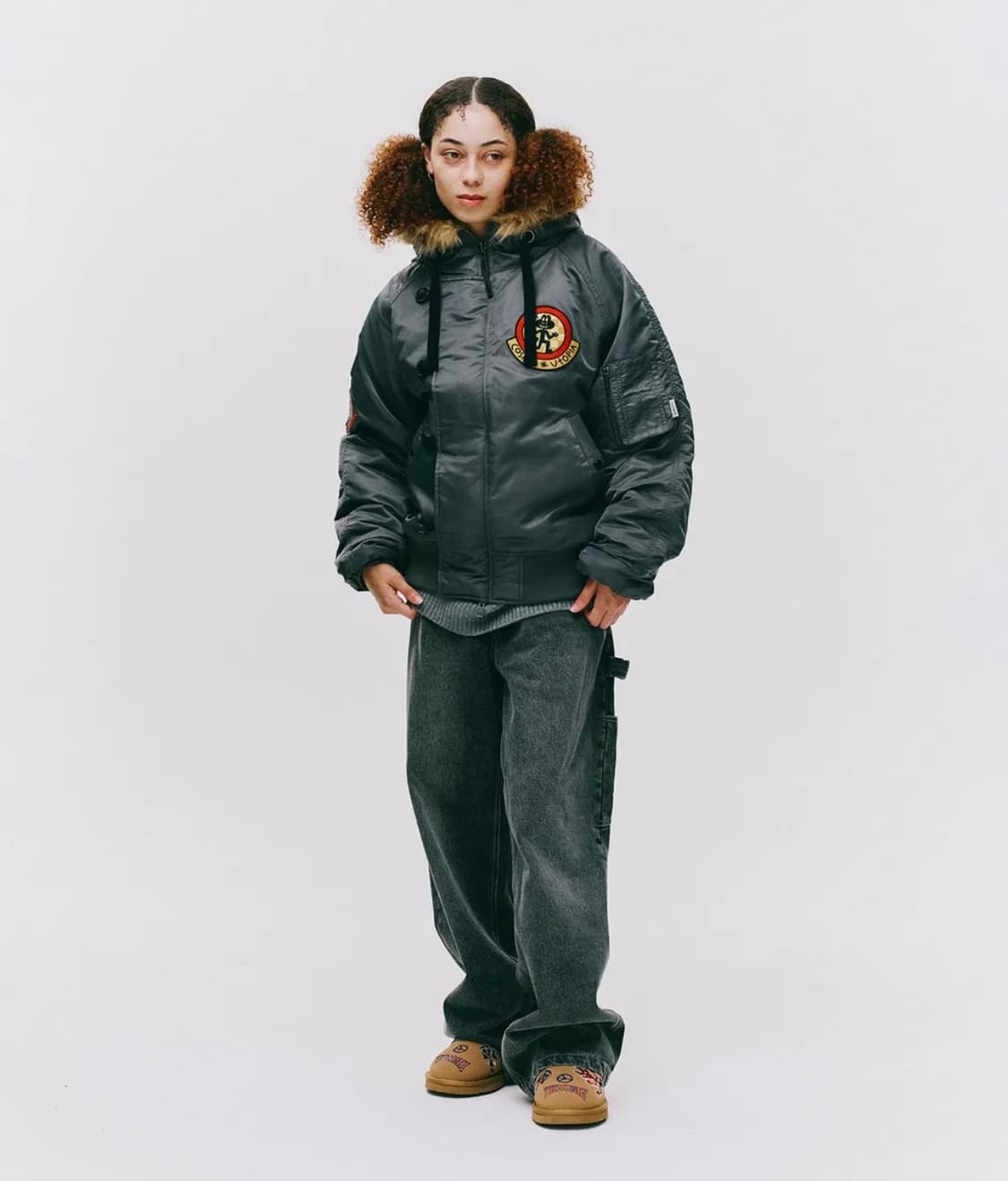 패치드 MA-1 후디드 덱 차콜 상품이미지2