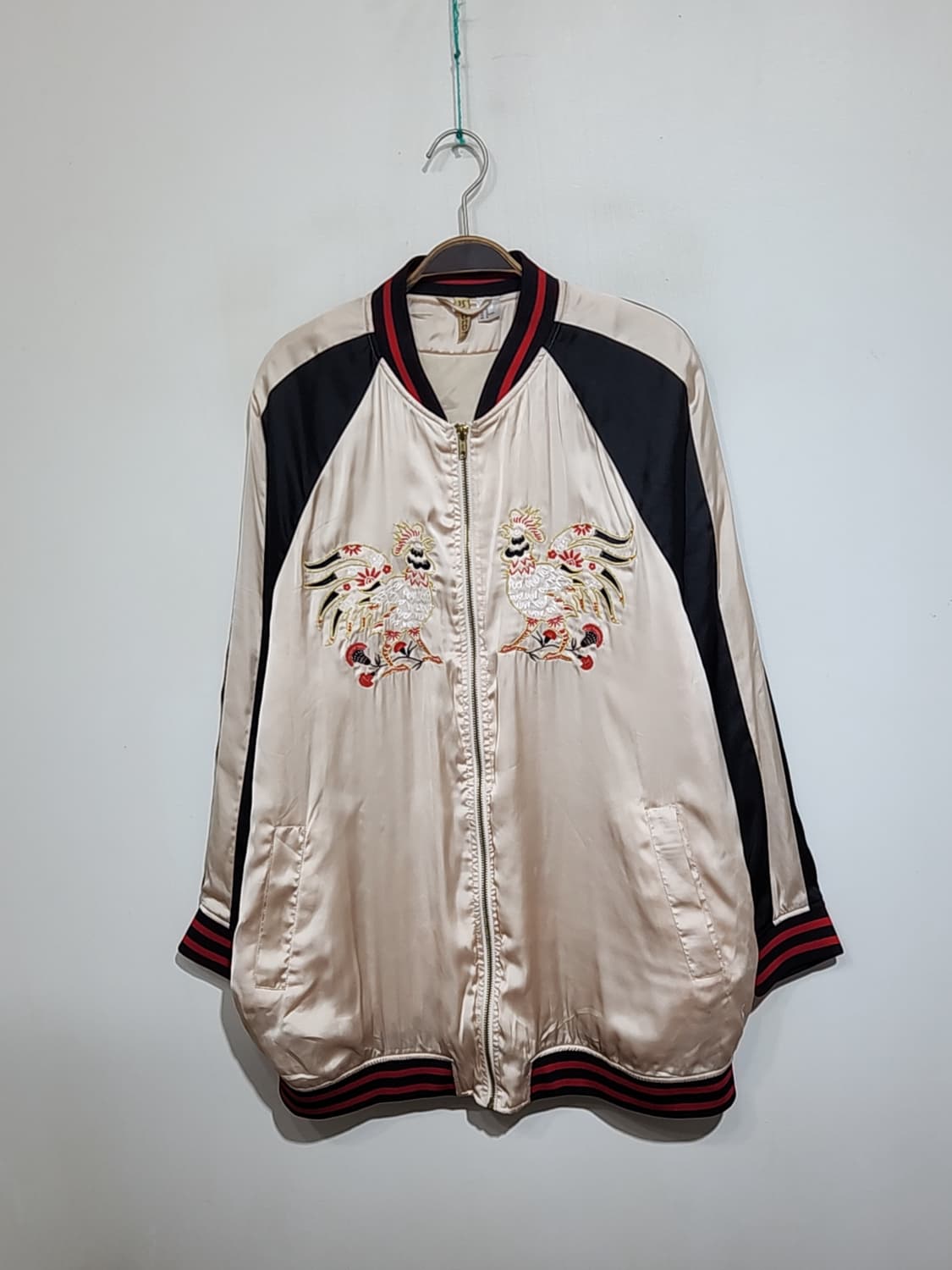 (XL) 수탉 자수 스카장 점퍼 블루종 스카잔 자켓  상품이미지1