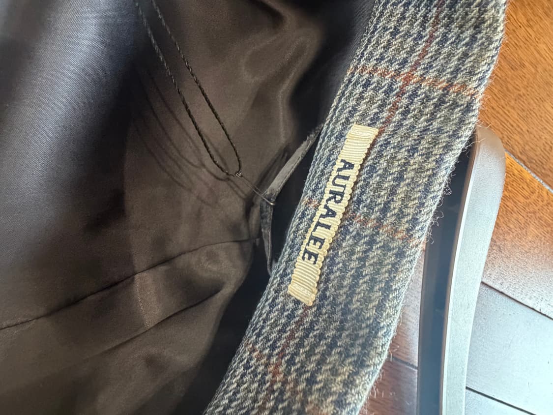 오라리 더블 페이스 체크 지프 블루종 상품이미지6