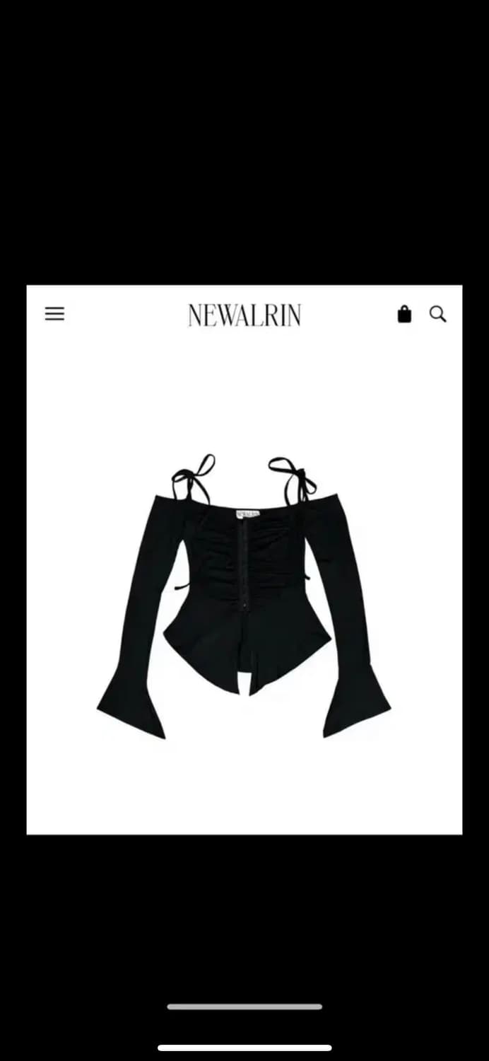 뉴얼린 팅커벨 블라우스 블랙 상품이미지1