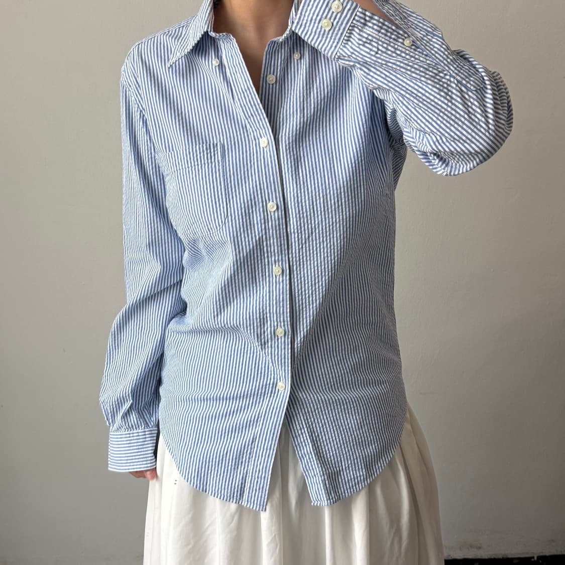 [S] 브룩스브라더스 시어서커 스트라이프 셔츠 상품이미지2