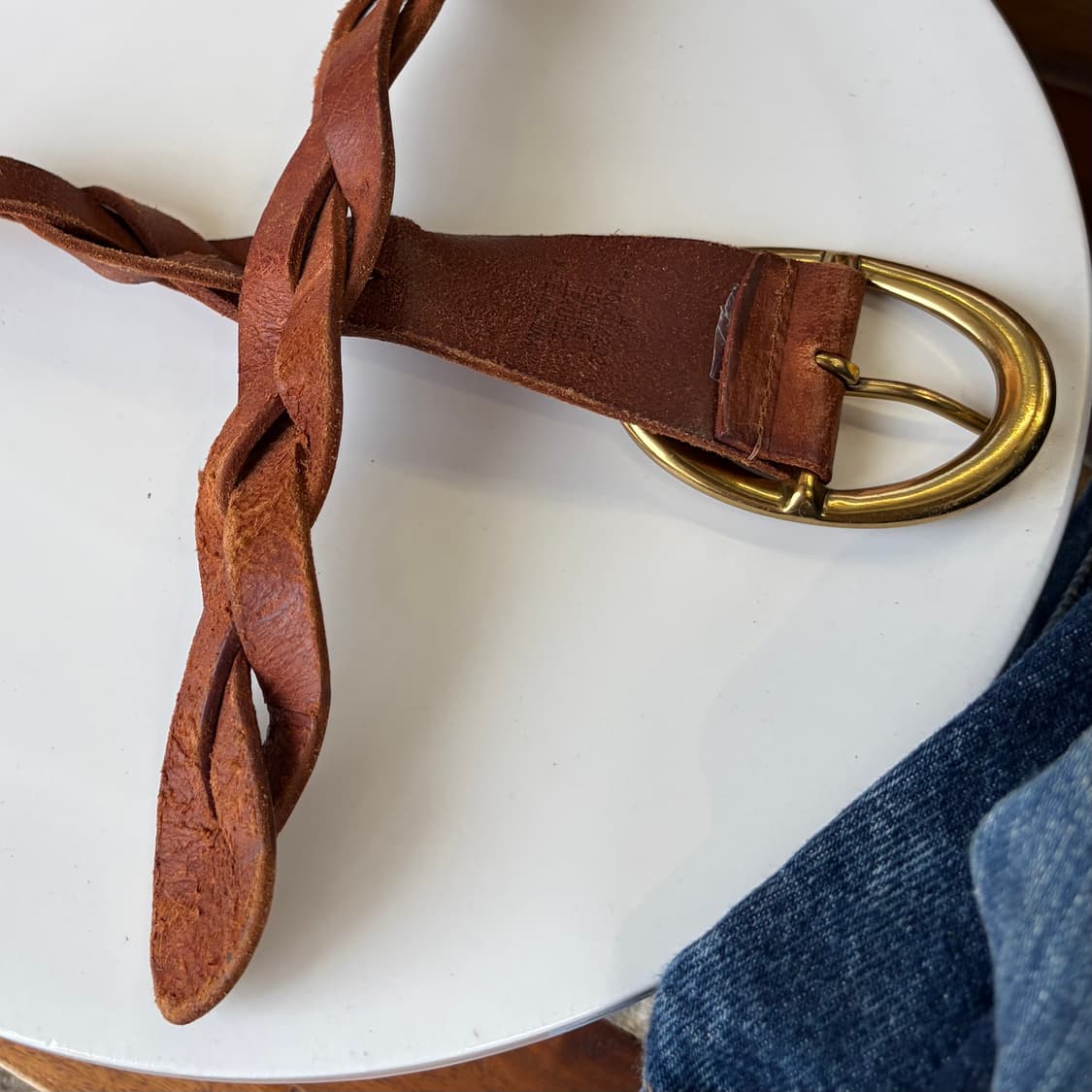 빅 오벌 버클 브레이디드 벨트 상품이미지4