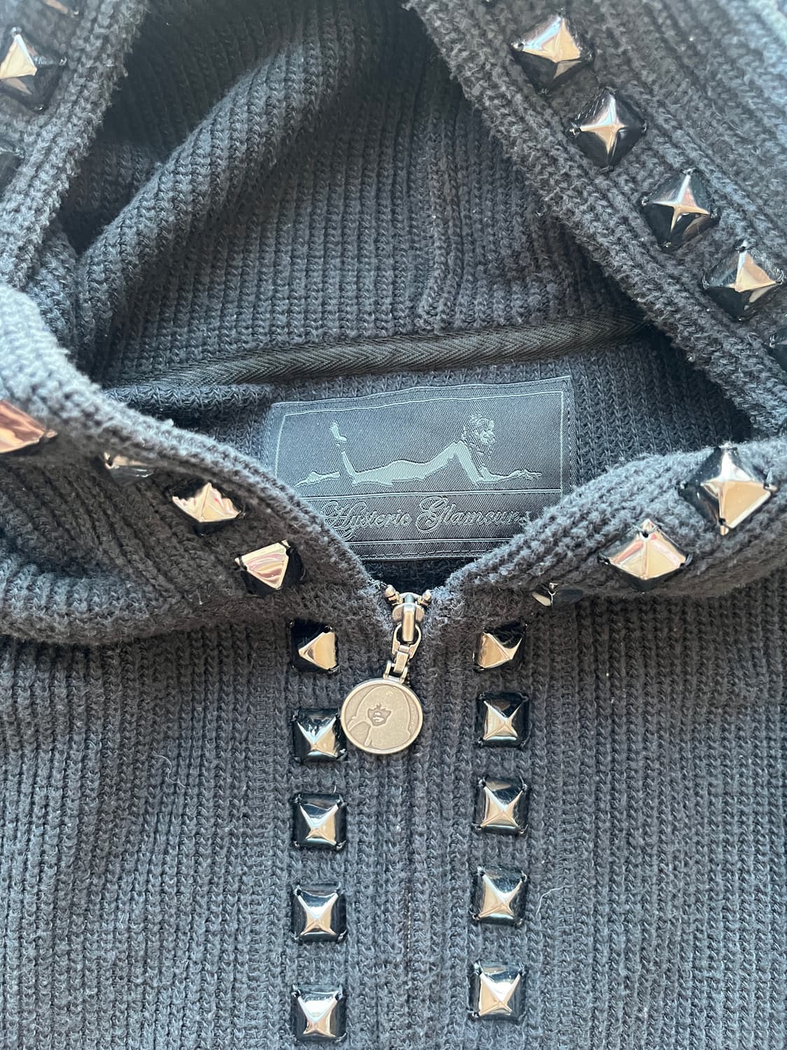 히스테릭 글래머 스터드 니트 후드집업 자켓 상품이미지5