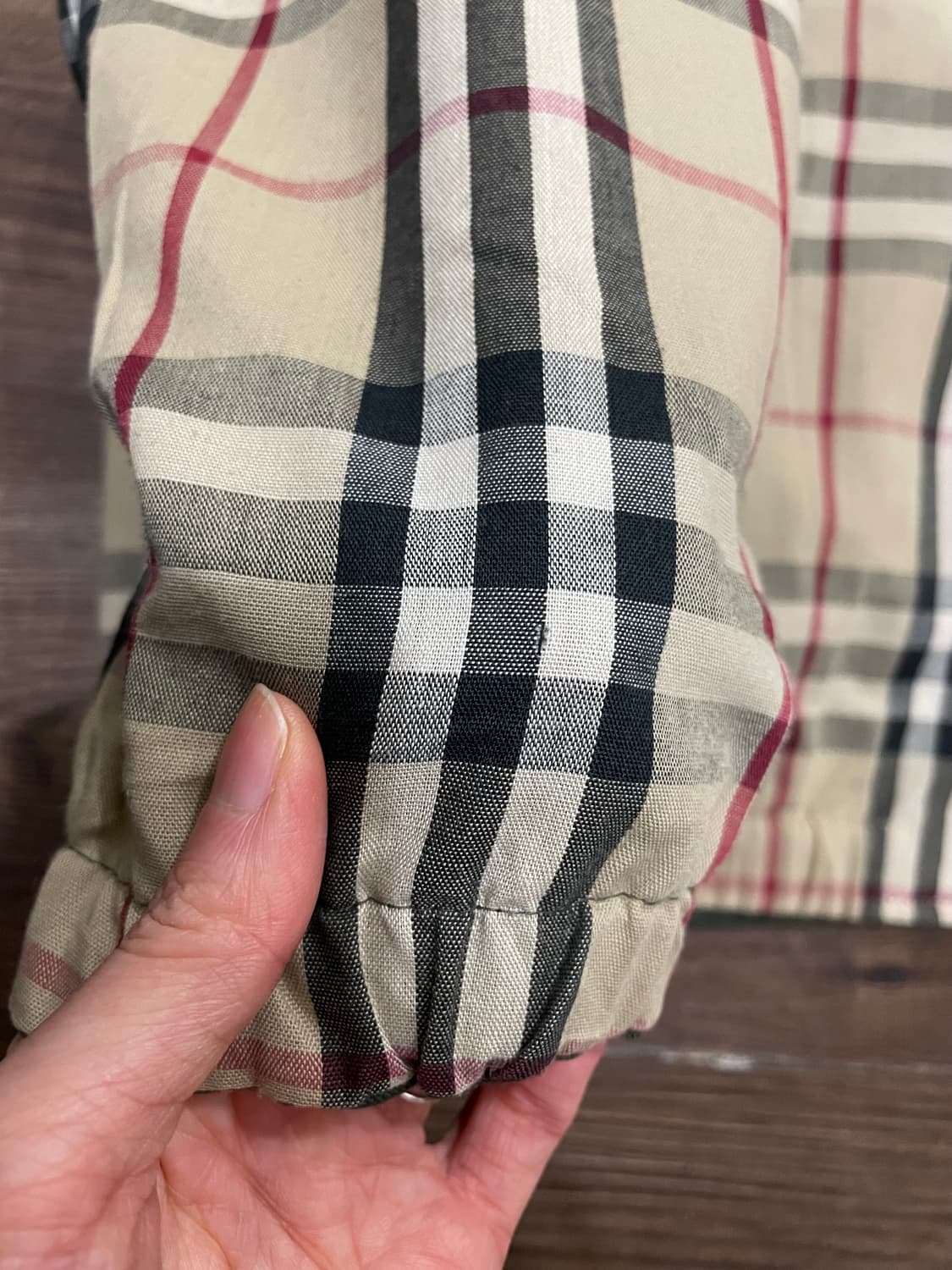 버버리 90s 리버시블 노바체크 블루종 해링턴 자켓 상품이미지5