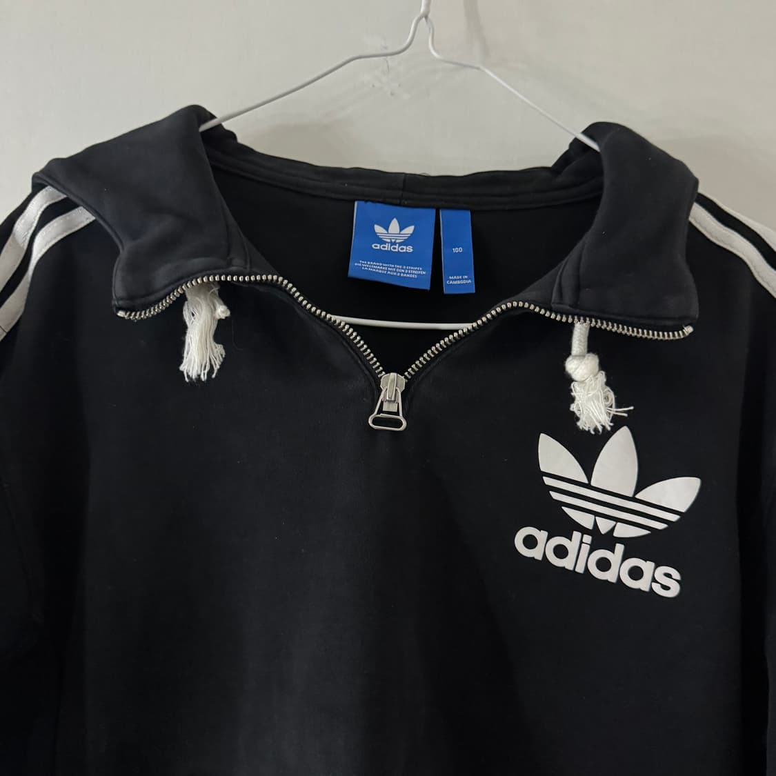 아디다스 빅파이어버드 로고 반집업 후드티 상품이미지4