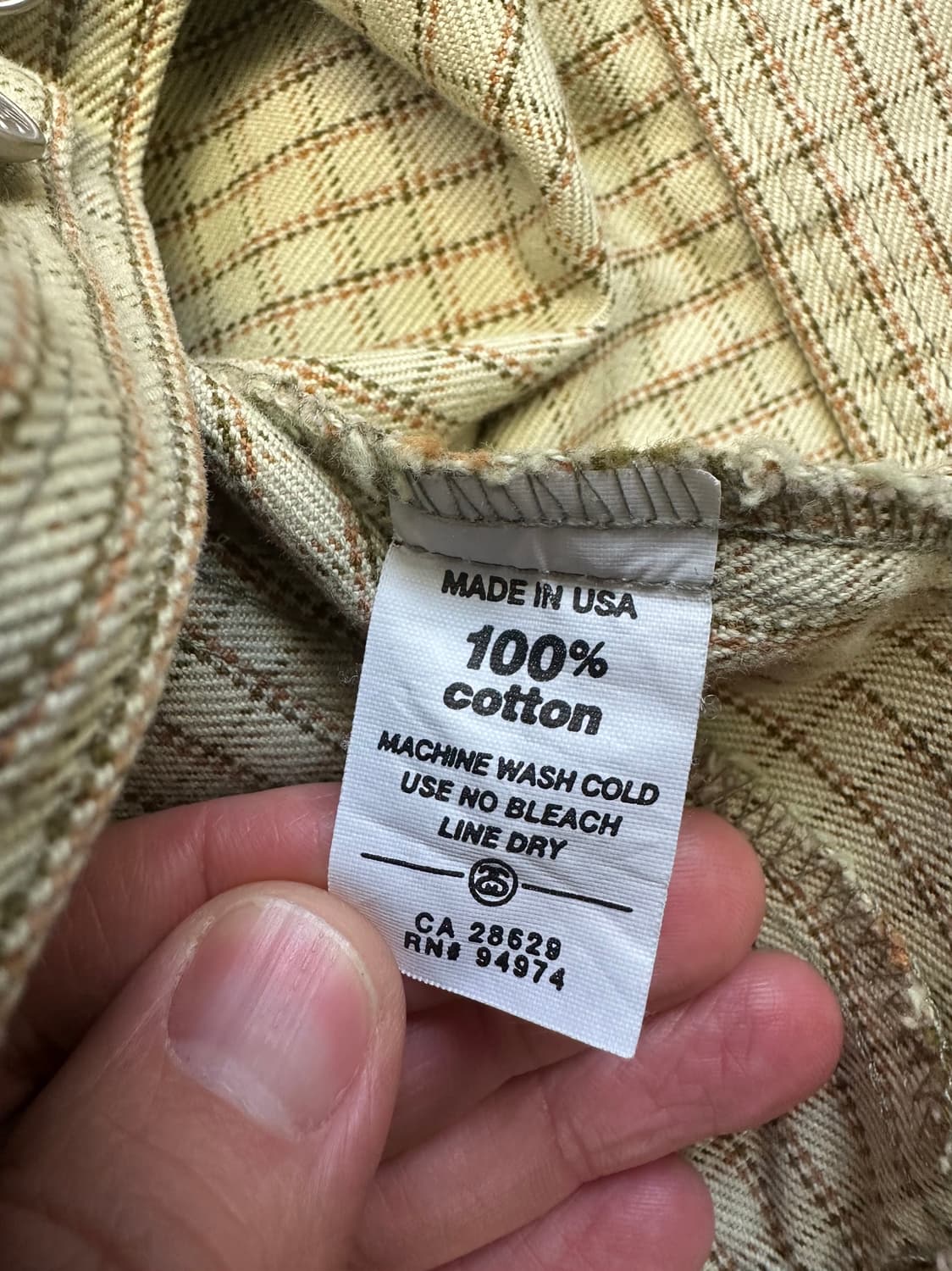 90,s올드 스투시 체크 트러커자켓 S 상품이미지5