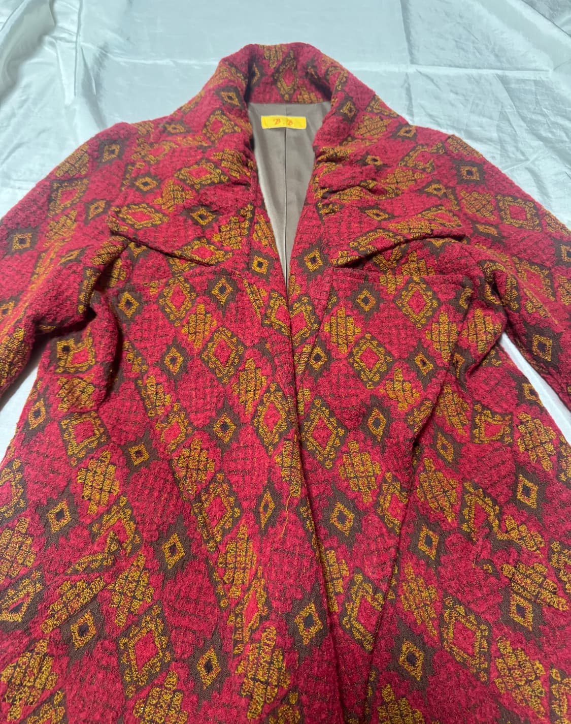 Archive Mode Navajo Design Red Wool Coat 상품이미지2