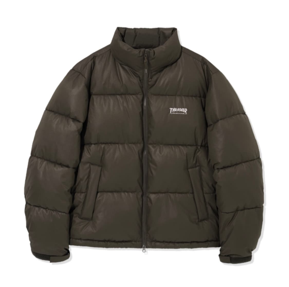 트레셔 엠보스 로고  숏 푸퍼 패딩 상품이미지4