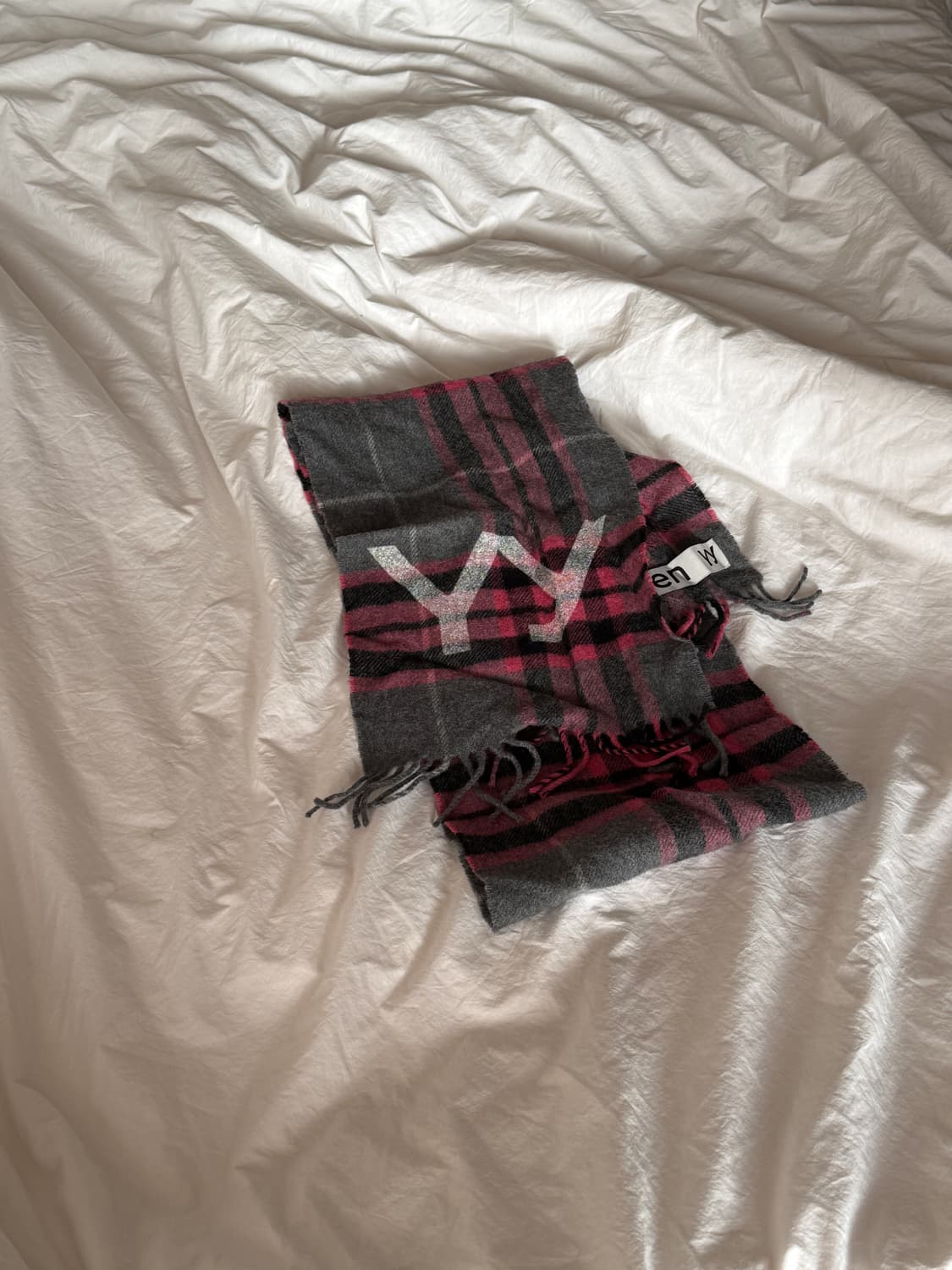 Open yy tartan wool scarf 상품이미지1