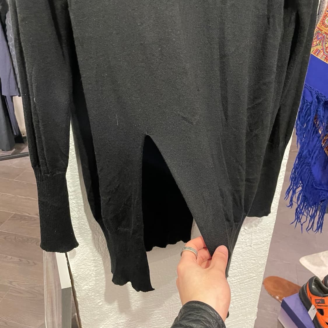 요지야마모토 컷아웃 니트 상품이미지2