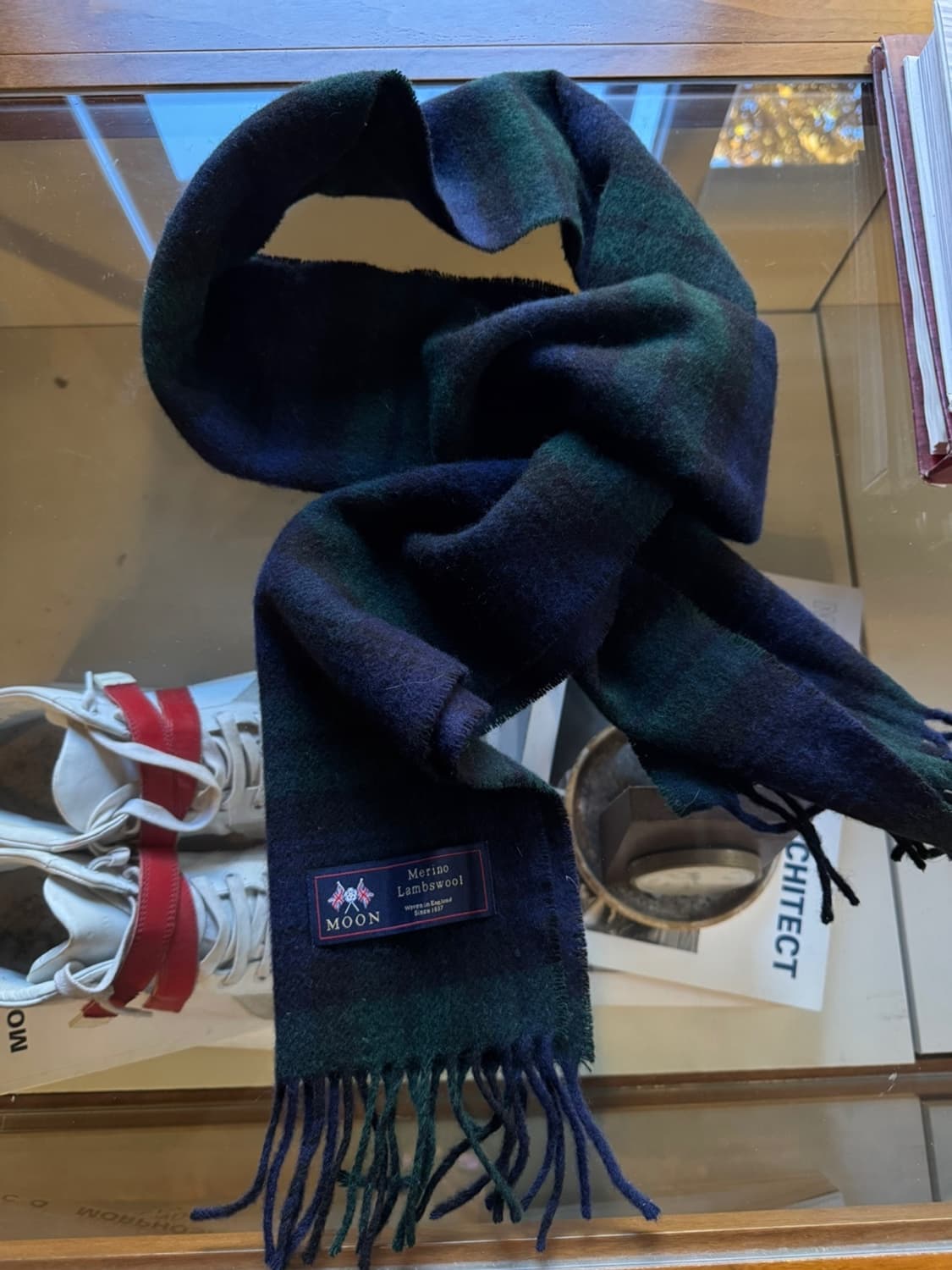 문트위드 블랙와치패턴 머플러 상품이미지4