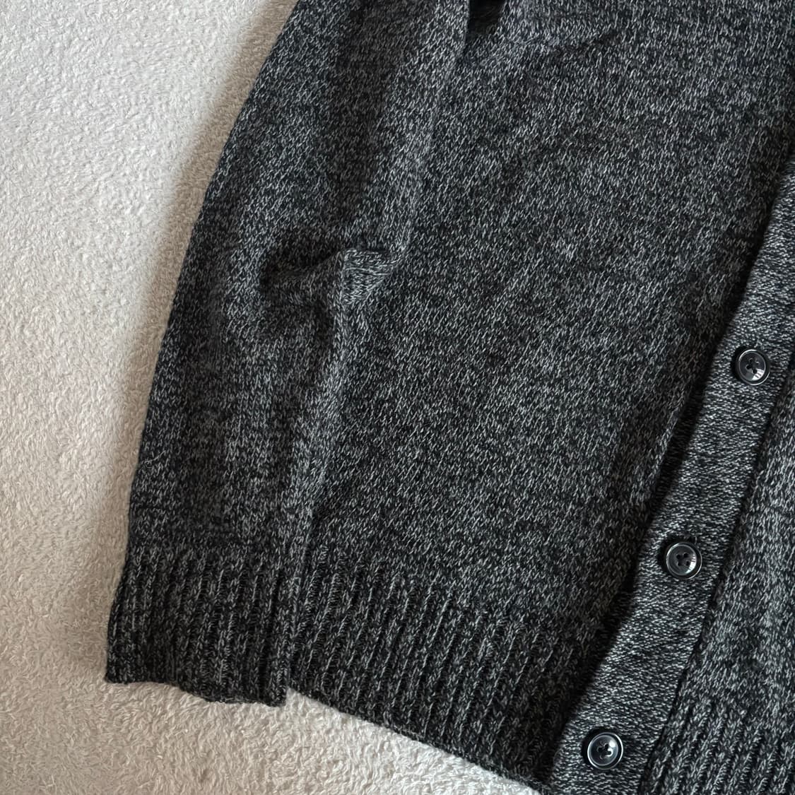 일본빈티지 old navy 무채색 차콜 니트 가디건 상품이미지3
