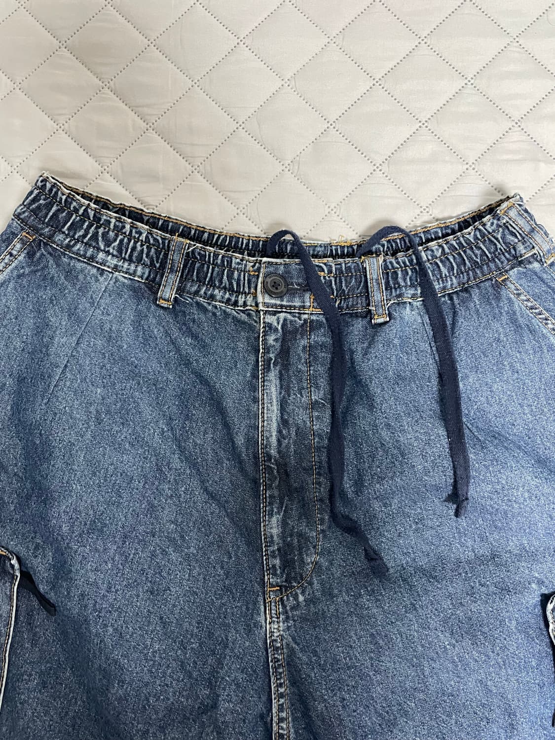 GU x 언더커버 데님 컨버타블 와이드 카고 팬츠 상품이미지4