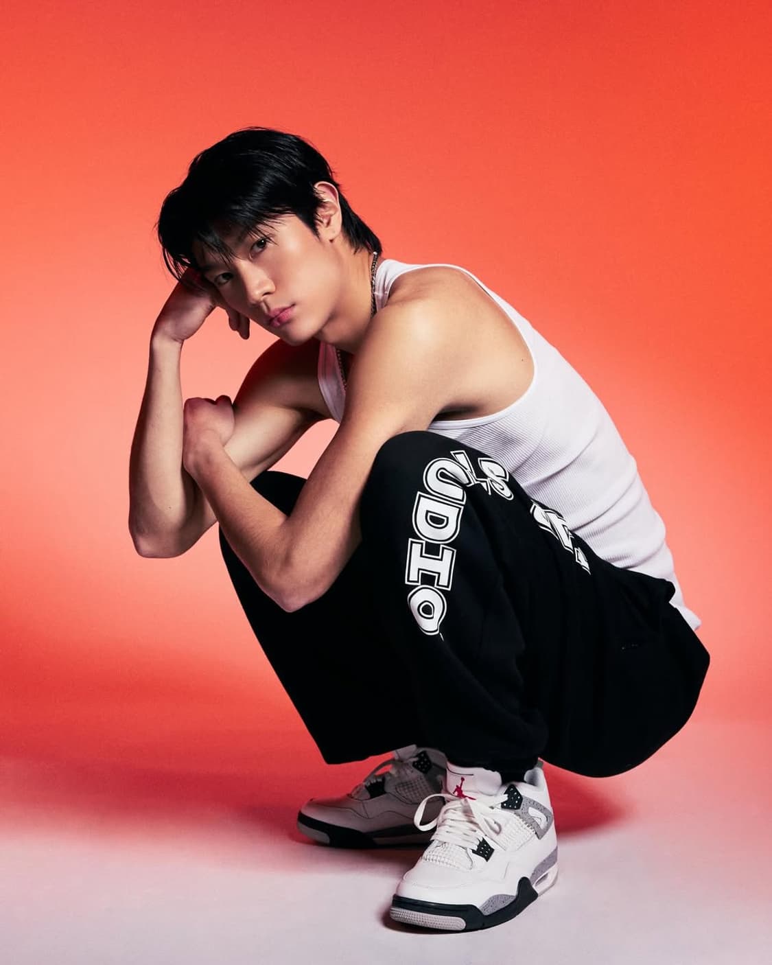 [XL]아이앱 스트레이트 로고 스웨트팬츠 블랙 상품이미지4