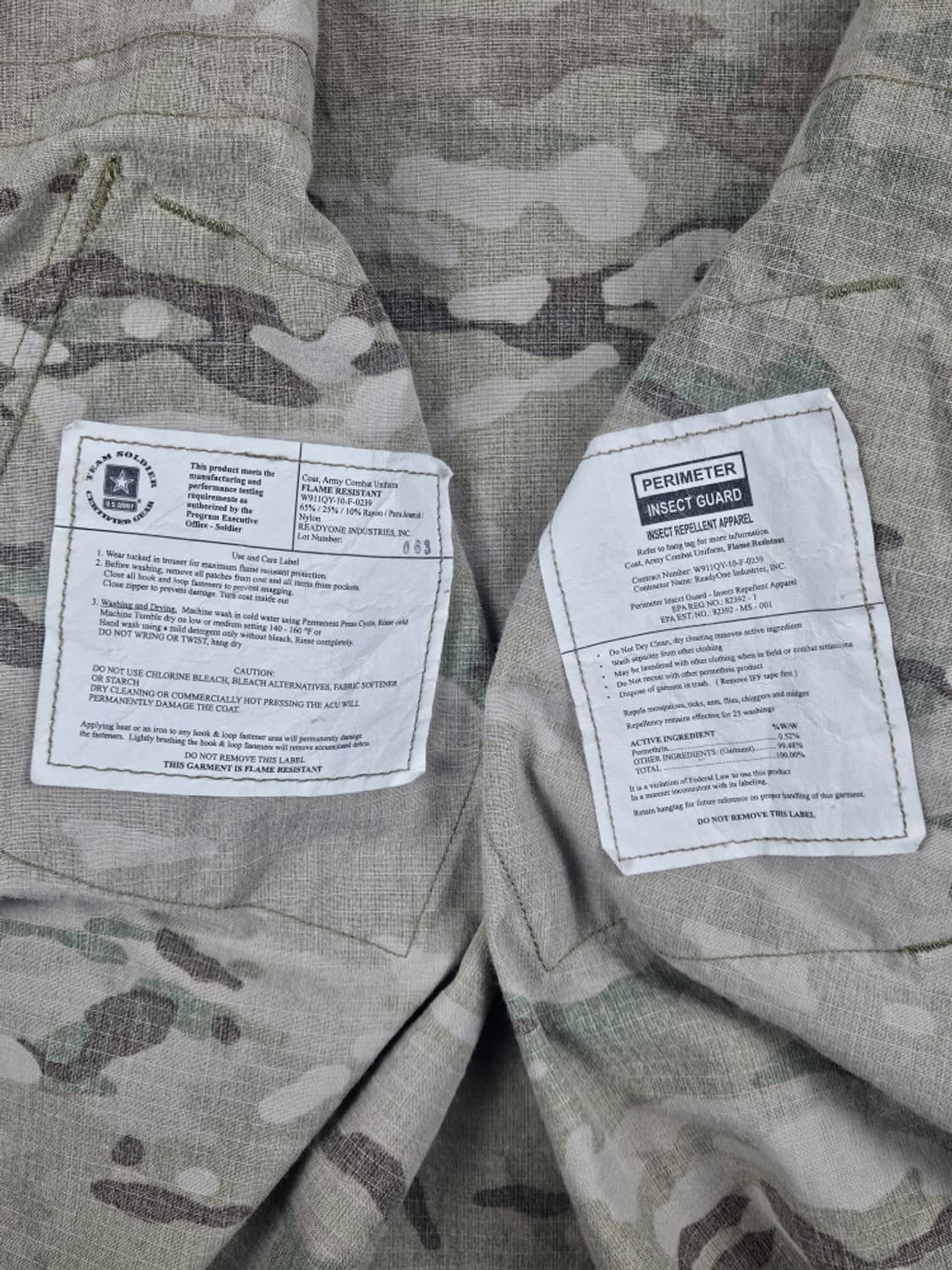 USA ARMY 오리지널 OCP 컴뱃 전투복 ( M ) / 10526 상품이미지9