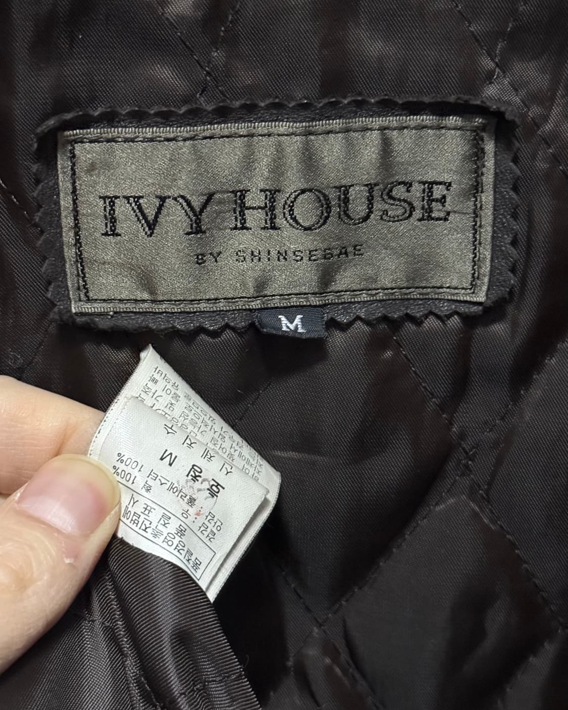 IVY HOUSE 소가죽 레더 바이커 라이더 브라운 집업 코치 자켓 봄버 상품이미지7