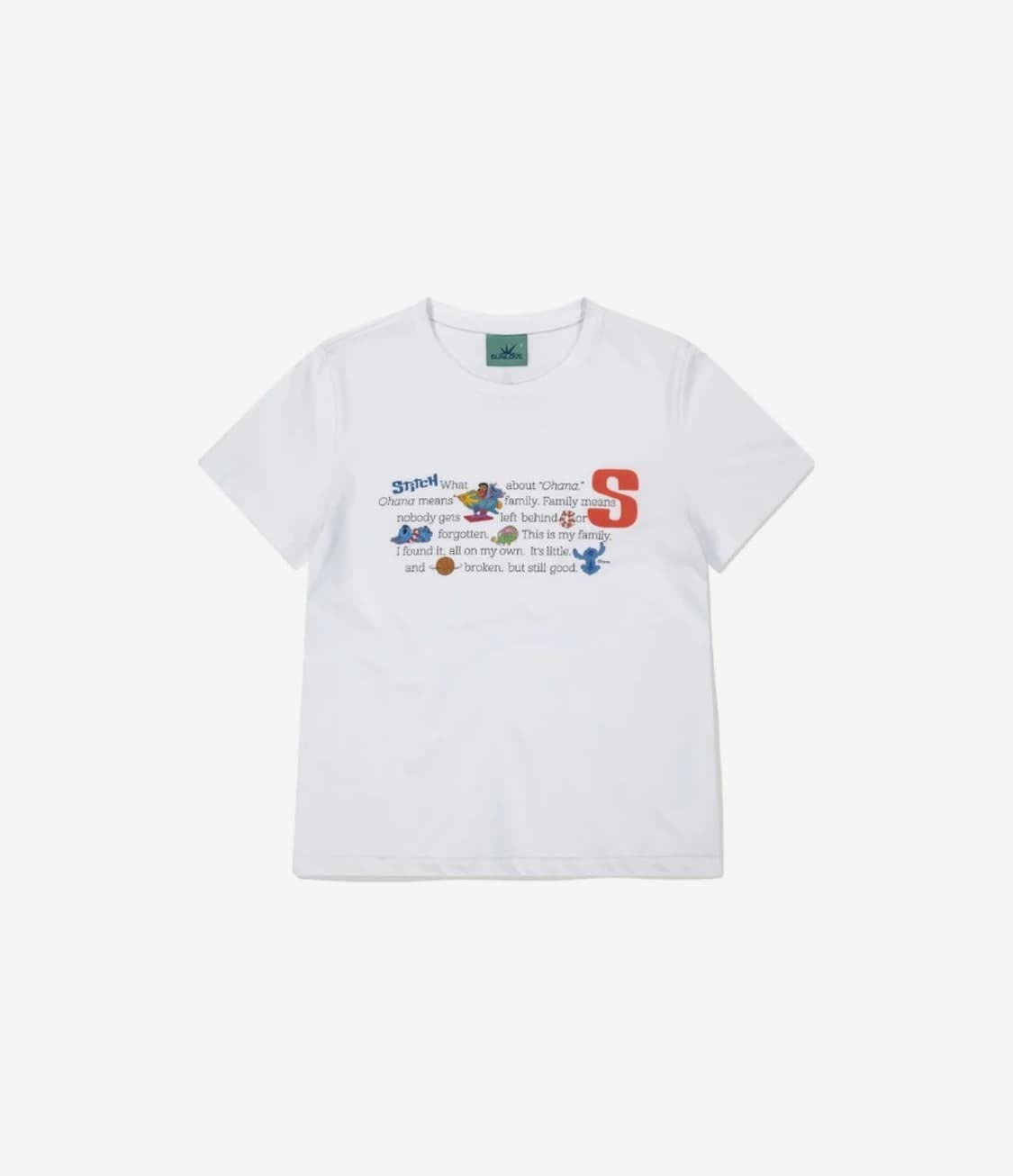 썬러브 스티치 반팔티 W Phrase Tee White 상품이미지1