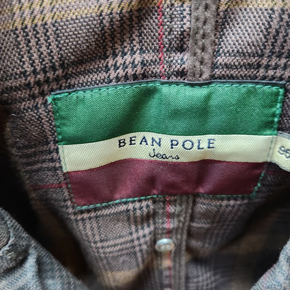 빈폴 타탄체크 라이더 크롭 자켓 95(S) 상품이미지5