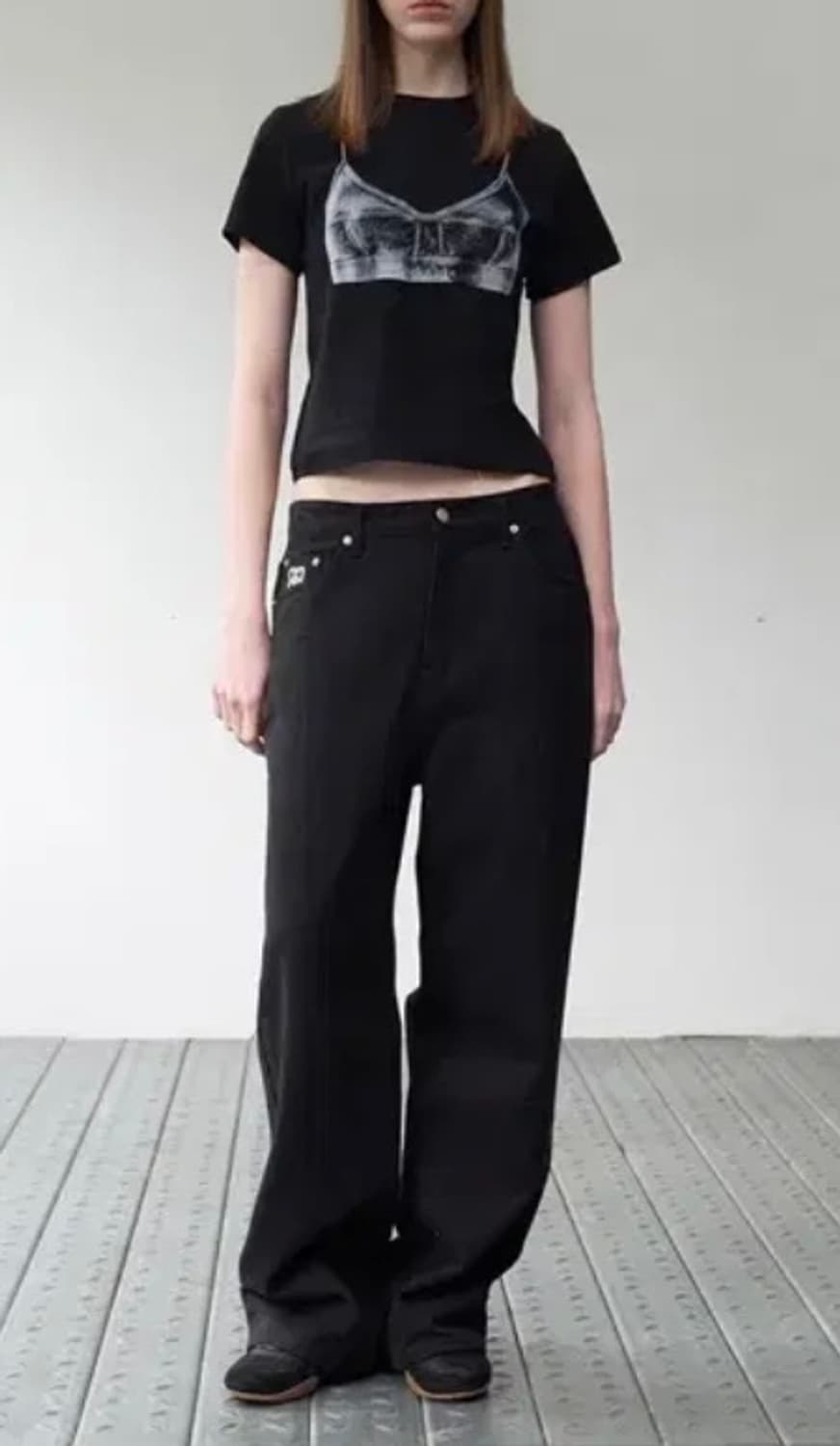 락케이크 블랙 데님 팬츠 Rock Cake 상품이미지2