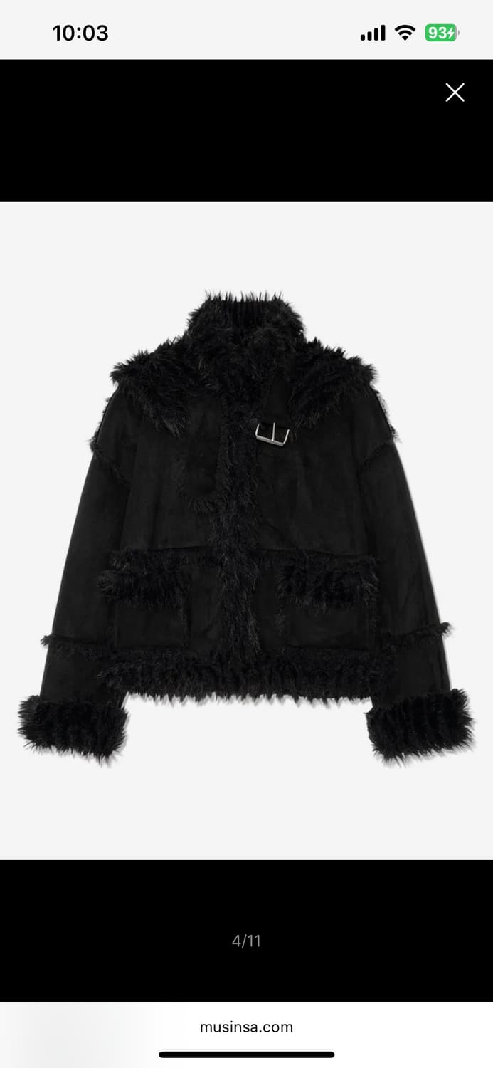 어글리쉐도우 리버시블 퍼자켓 무스탕 상품이미지1