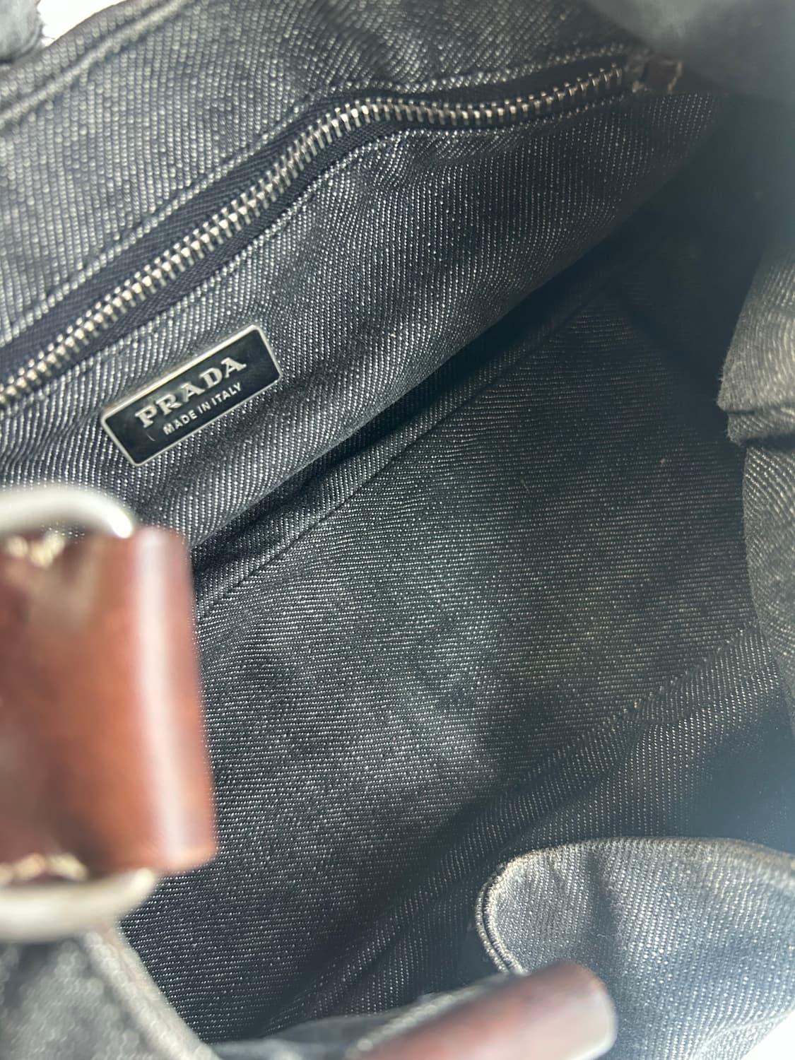 레어🩶)) 프라다 빈티지 데님 버클 숄더백 상품이미지6