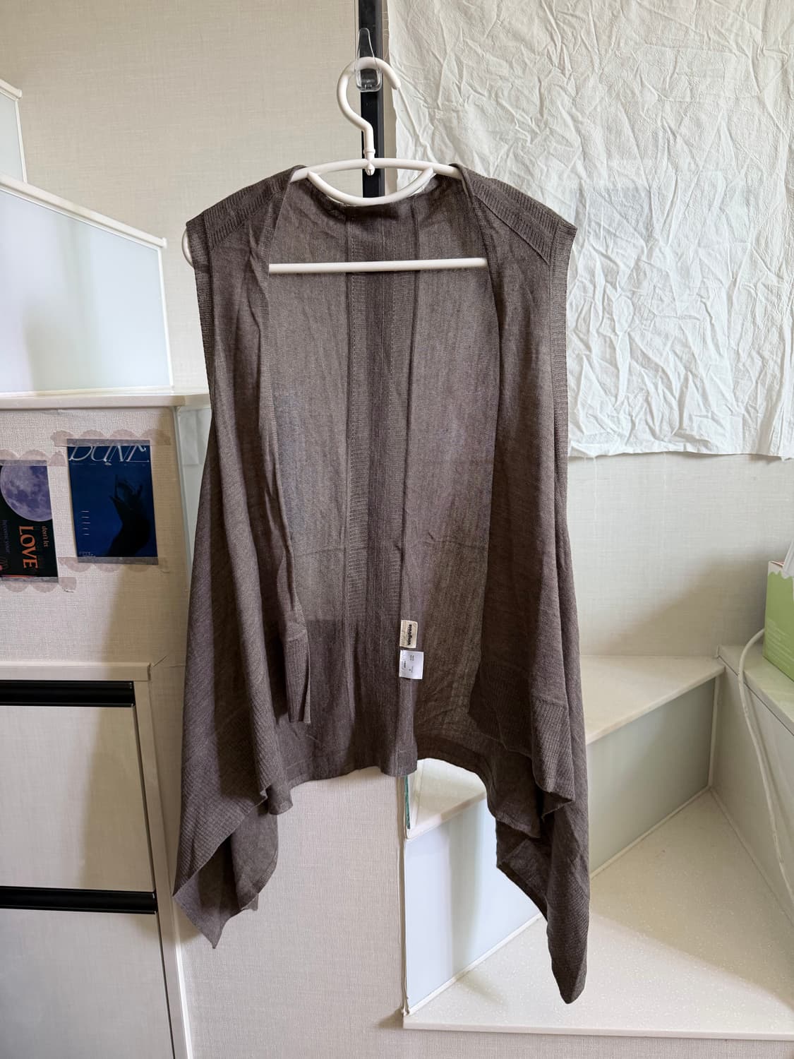 SET) 셔링 슬리브+모리 언발 베스트 가디건 상품이미지5