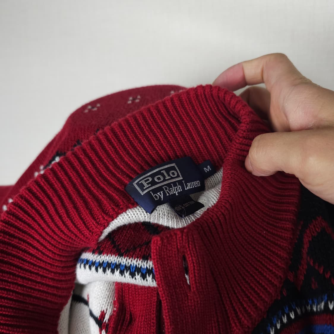폴로 니트집업 남자95사이즈  상품이미지3