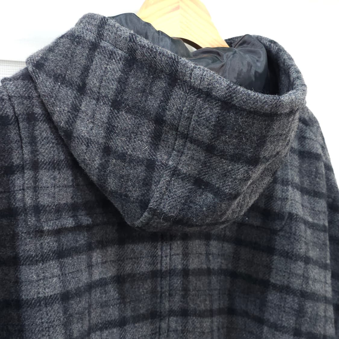 JOURNAL STANDARD 체크울 후드 케이프 망토- 우먼프리 상품이미지6