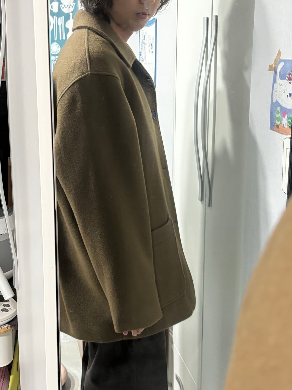 스테디에브리위어 올리브 하프코트 상품이미지5