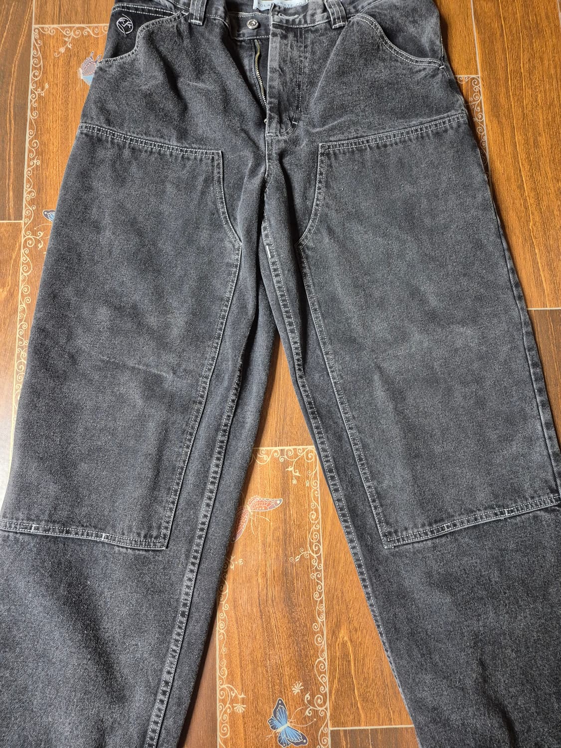 폴라스케이트 빅보이 워크 팬츠 더블니 실버블랙 M 상품이미지2