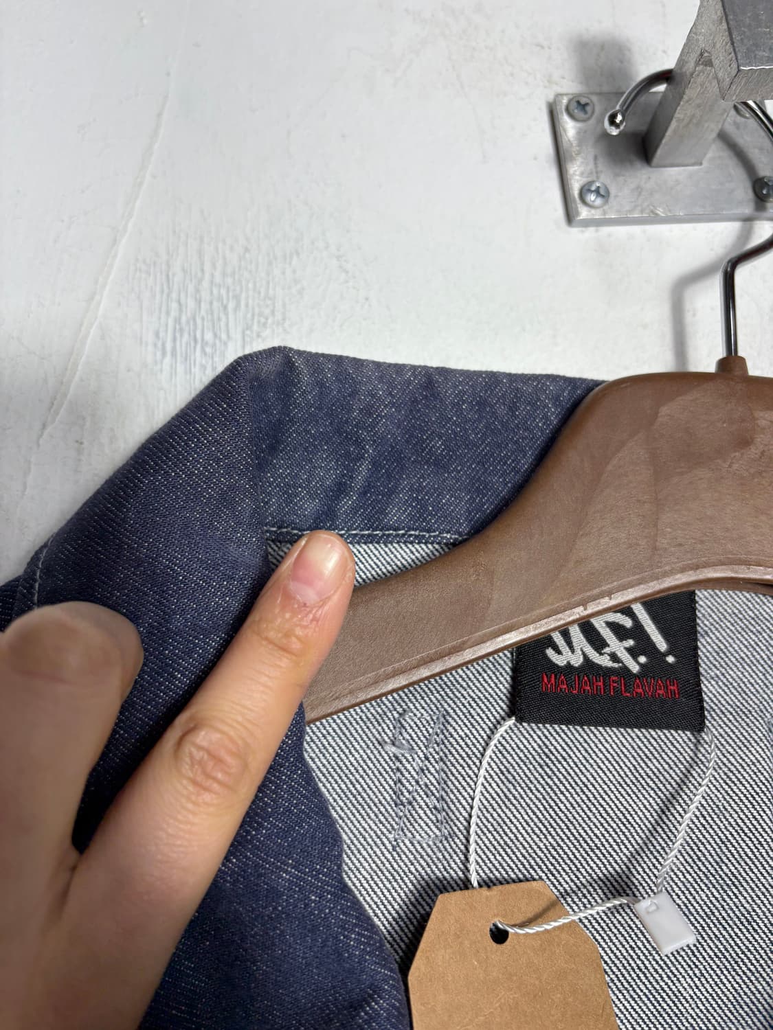 Majah flavah 데님 바시티 자켓 상품이미지8