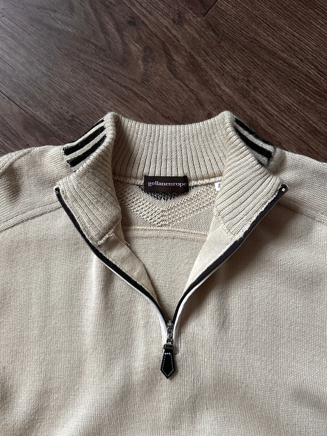 Gellaneurope 콘트라스트 하프 집업 니트 상품이미지10