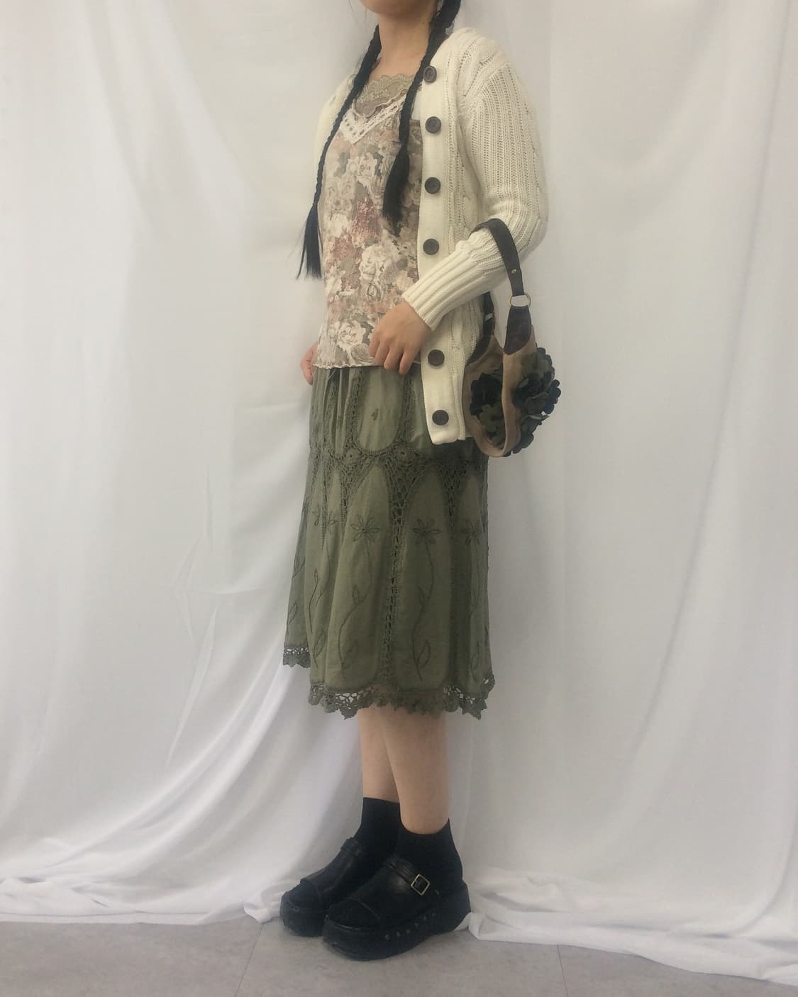Cable pattern hood knit cardigan 상품이미지9