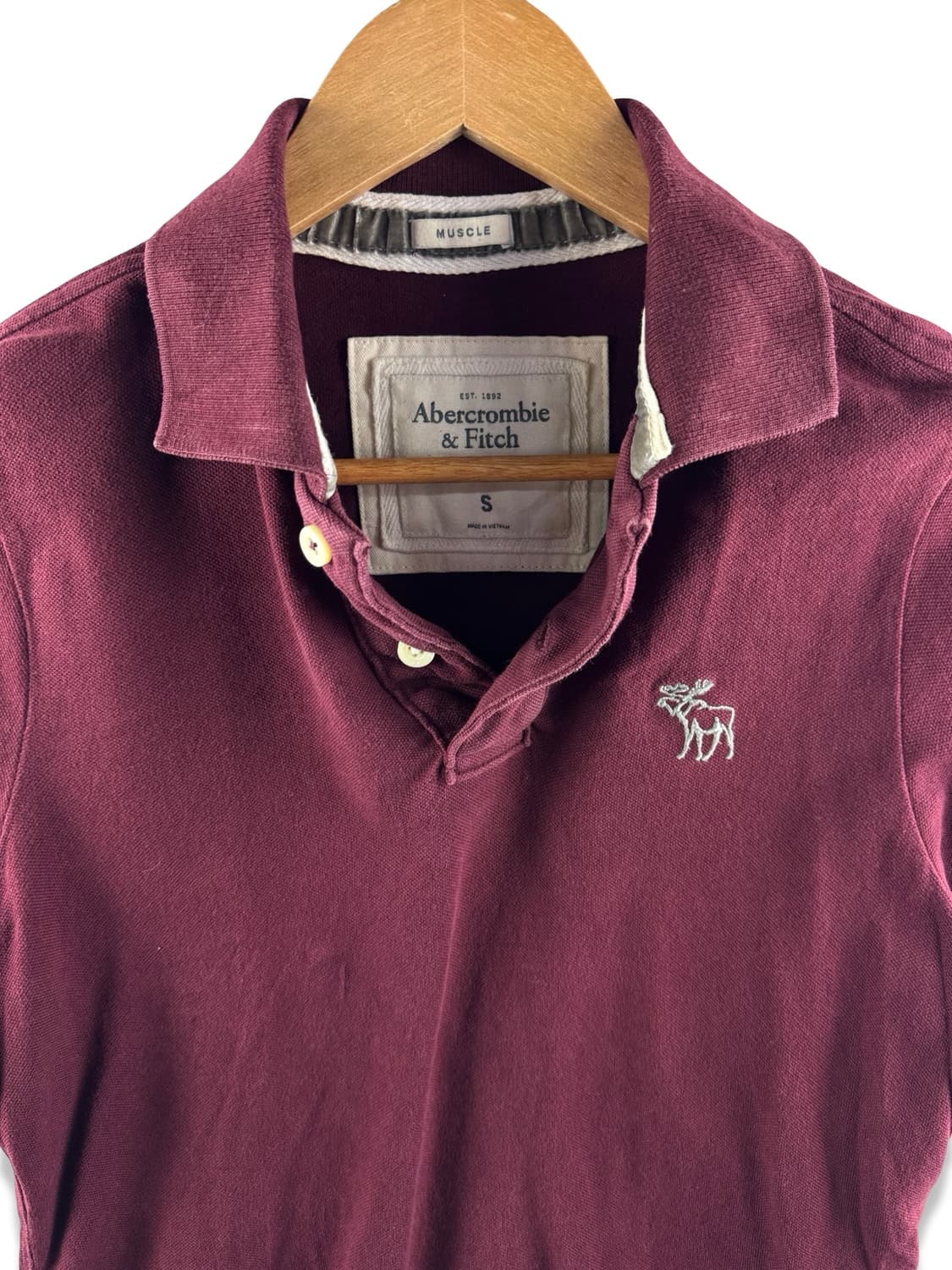 아베크롬비 버건디 피케 폴로셔츠2777 상품이미지3