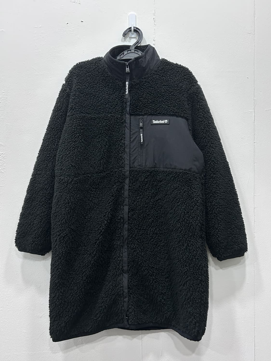 팀버랜드 롱후리스 뽀글이 플리스 자켓 여성 S 블랙 상품이미지3