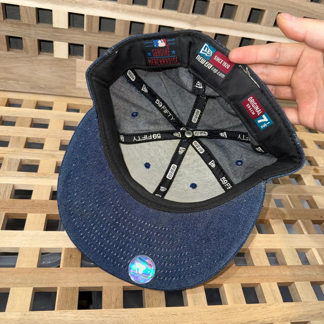 00s 뉴에라 59fifty 양키즈 데님 캡 made in USA  상품이미지4