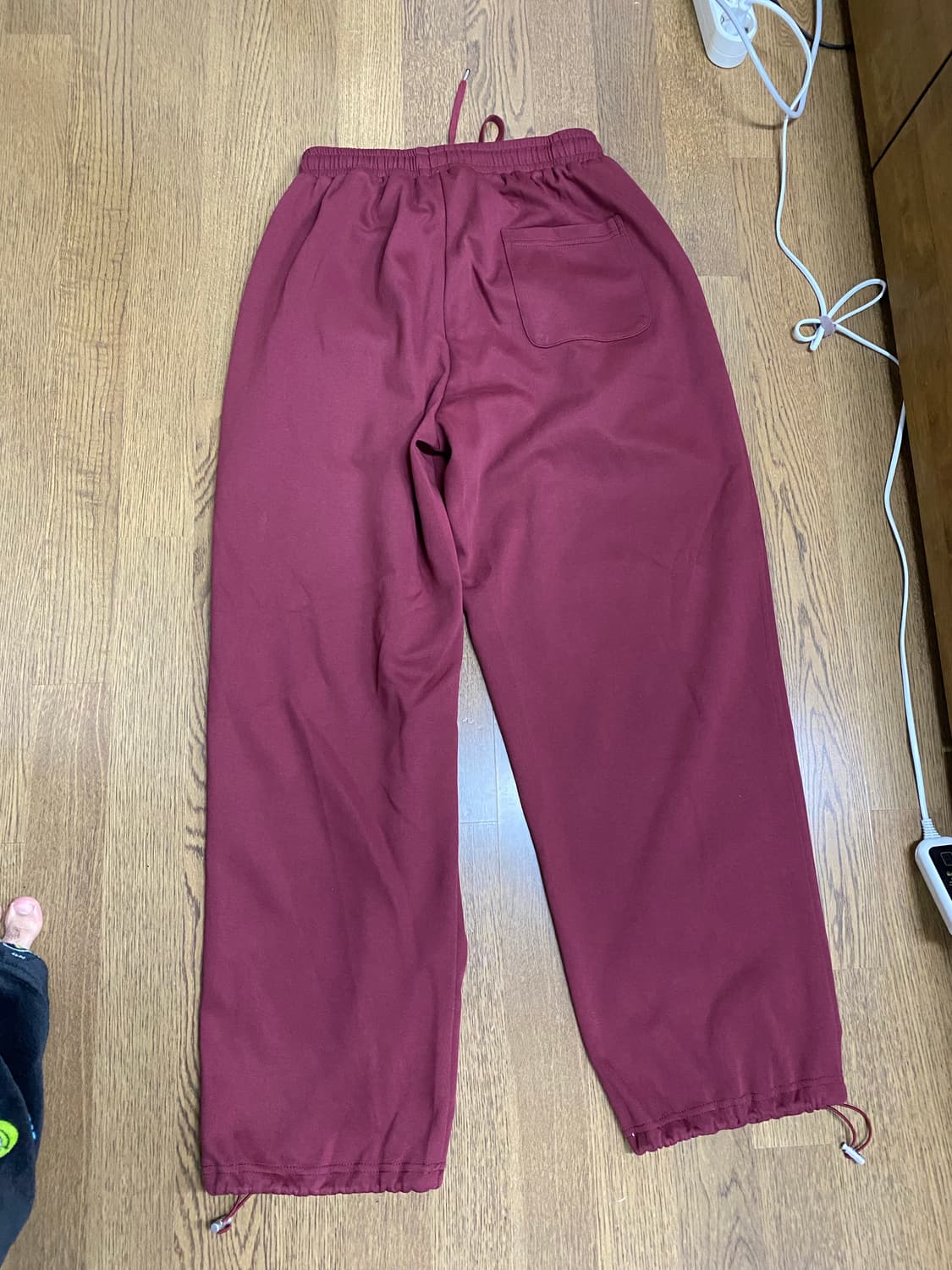 헤이 스트링 스웻 팬츠 버건디 os 상품이미지2