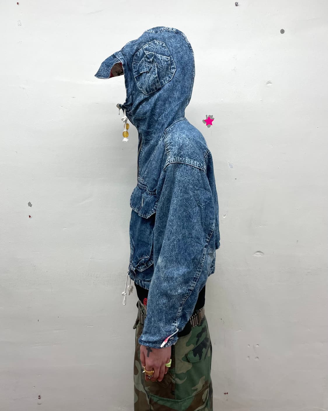 Highneck Pocket Reversible Denim Jacket 상품이미지1