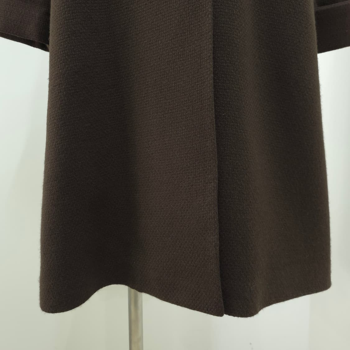 캐시미어 100 하이넥 진브라운 롱 코트  상품이미지6
