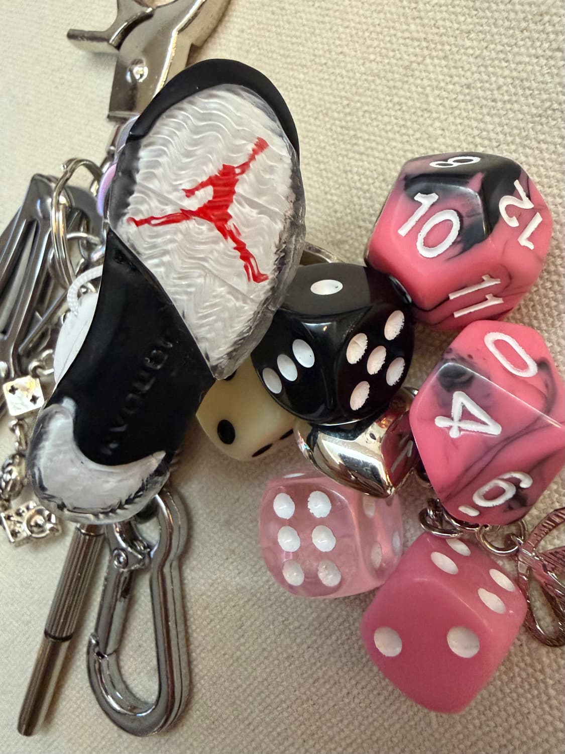 Pink & Black Dice Street Keyring 상품이미지4