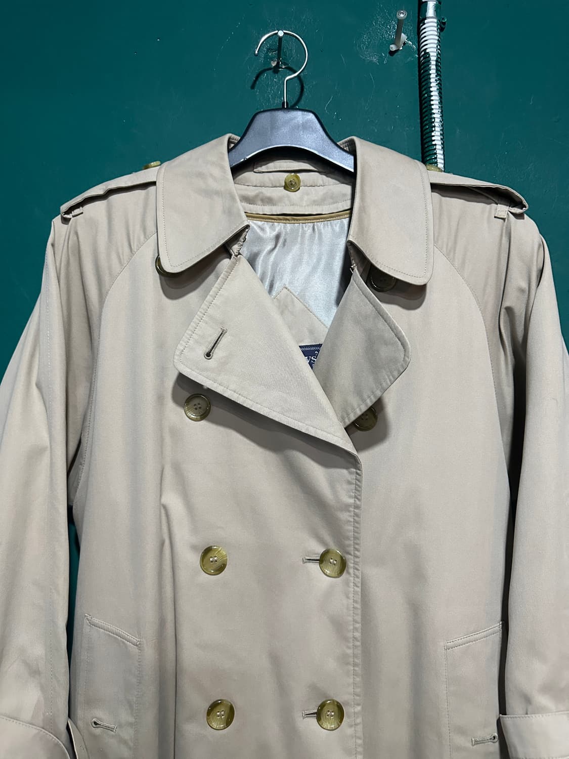 버버리 노바체크 여성더블트렌치코트 내피있음 상품이미지2