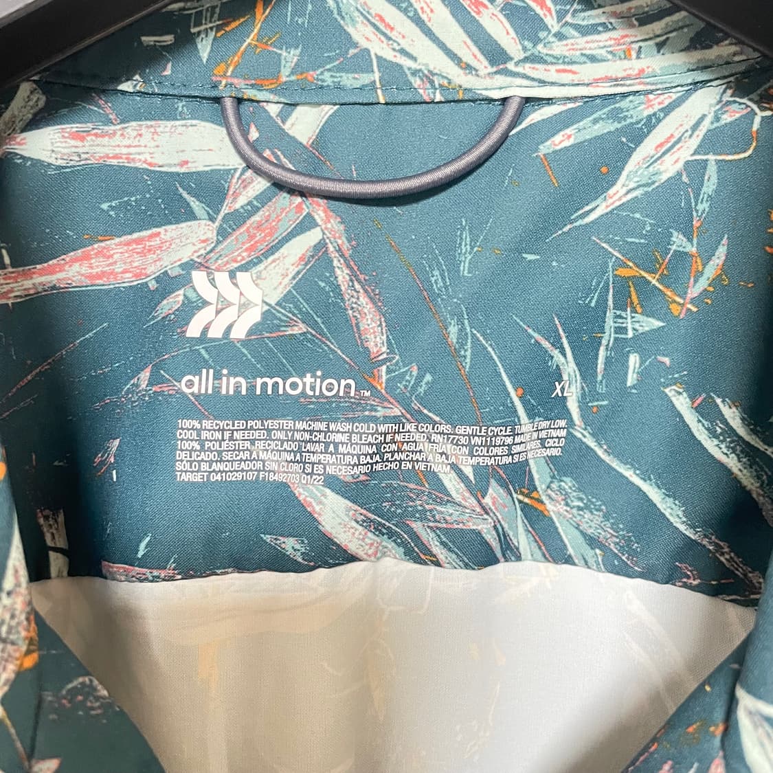 All In Motion Men's Resort 열대 패턴 셔츠XL 상품이미지2