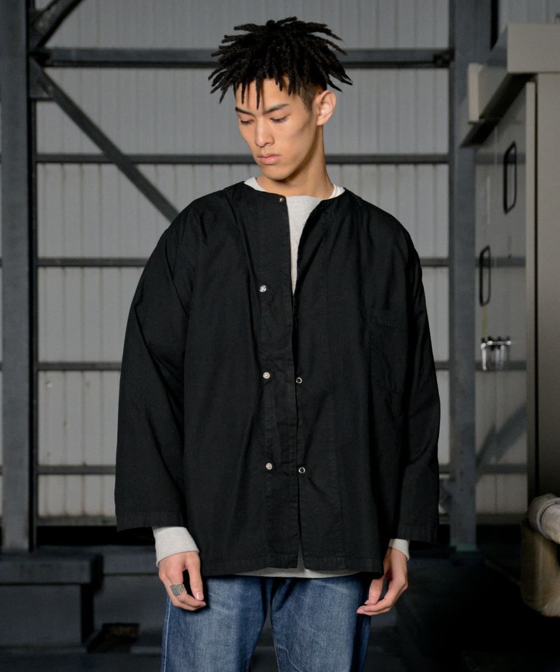 빈티지 US ARMY 메디컬 슬리핑셔츠 블랙 L 상품이미지1