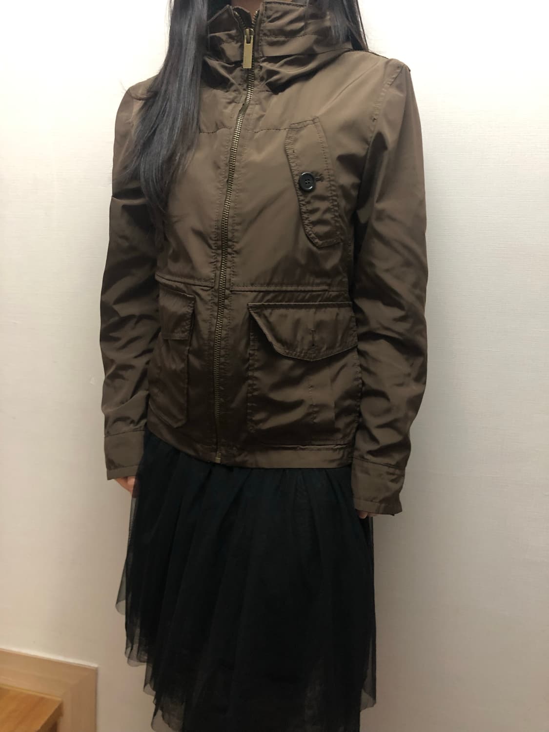 빈티지 자라 맨 올리브 카키 펑크 포켓 자켓 상품이미지5