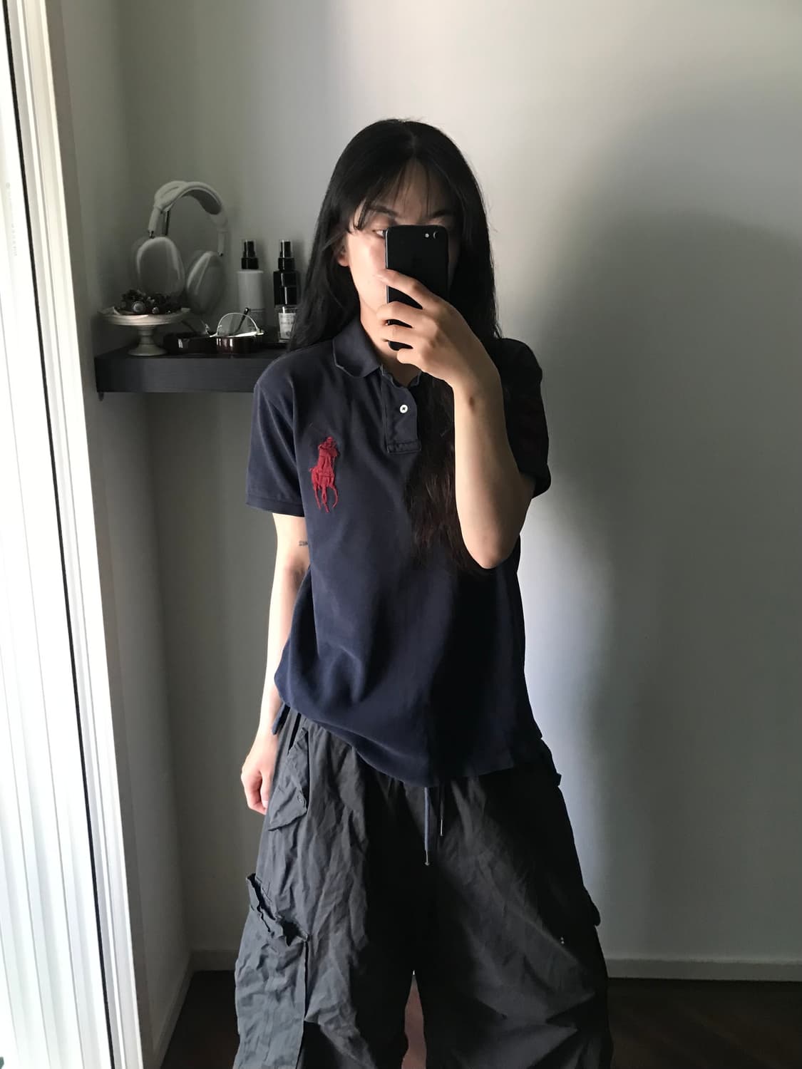 폴로 랄프로렌 빅 포니 로고 네이비 카라티 상품이미지1