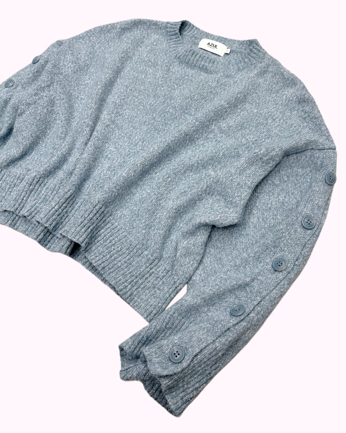 AZUL button sleeve crop knit 상품이미지2