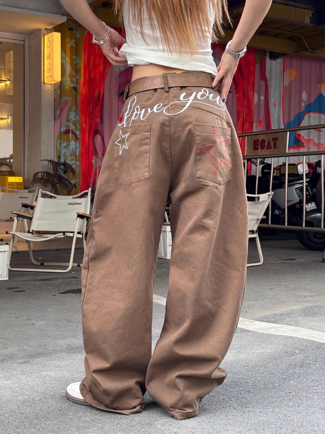 자수 스트레이트 팬츠 (2color) 상품이미지8