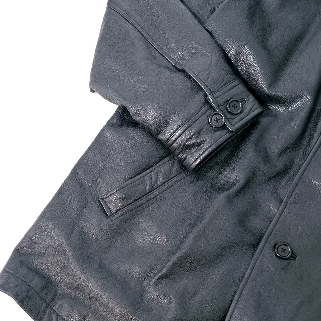 [XL] 90s 갭 레더 카 코트 블랙 상품이미지4