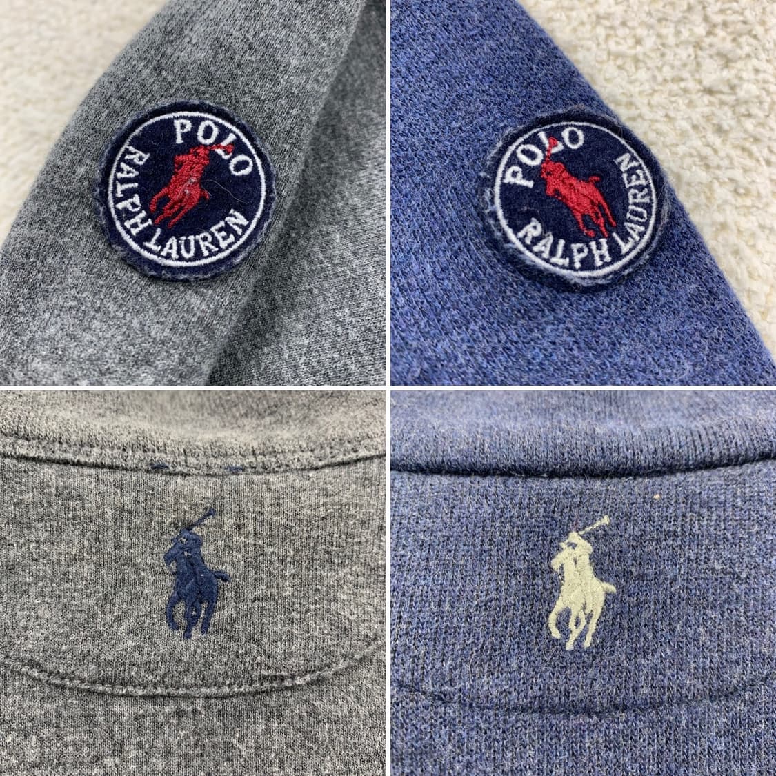 폴로 랄프로렌 패치로고 네이비/그레이 리버시블 쿼터집 니트 상품이미지8