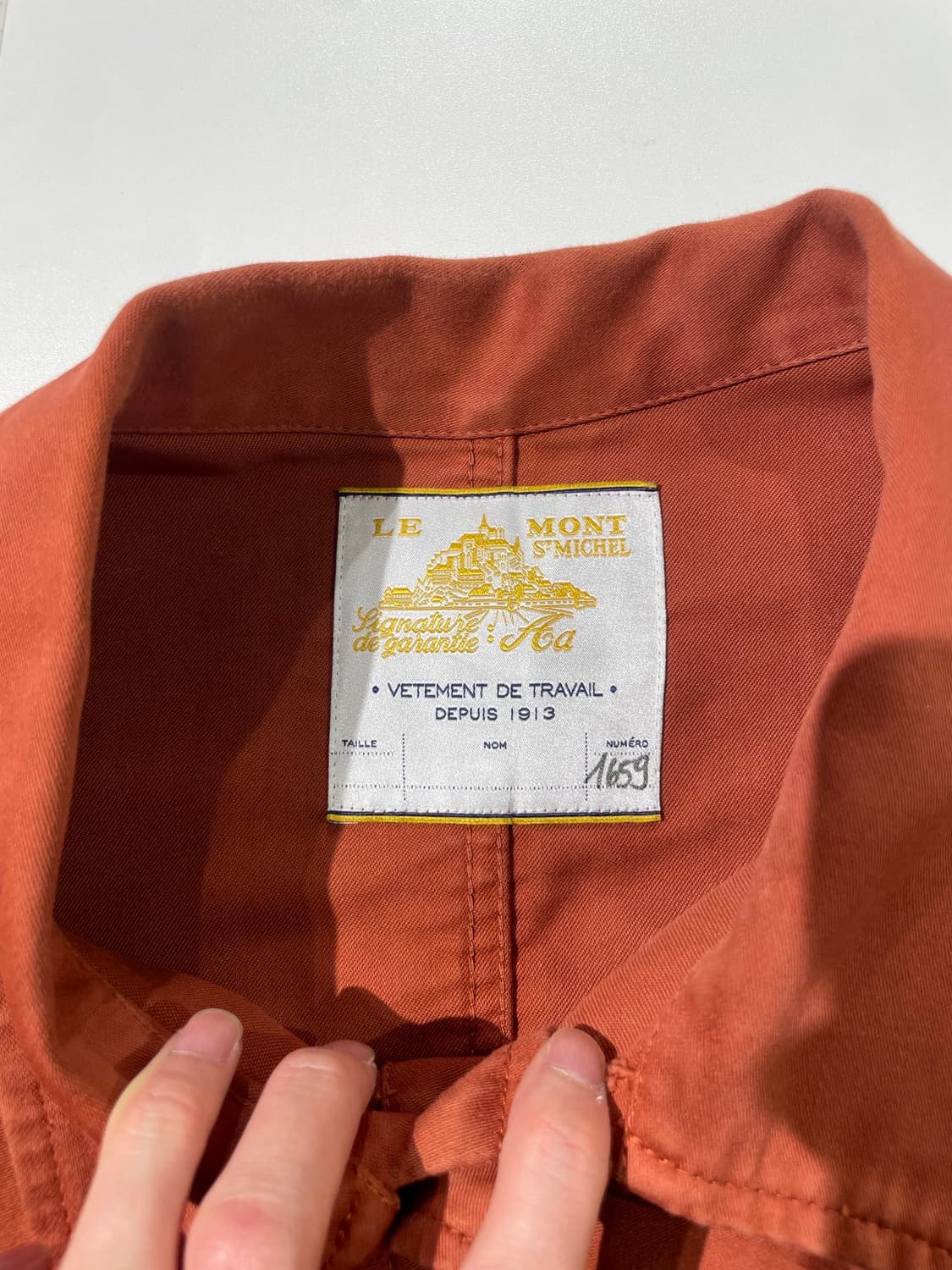 르몽생미셸 레디쉬 브라운 코튼 오버 워크 자켓 상품이미지7